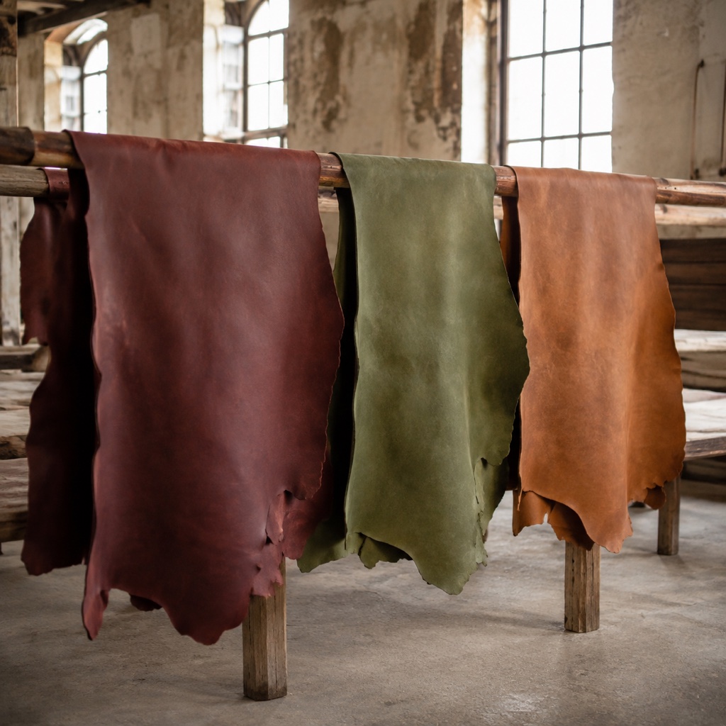 Vegetable-tanned hides